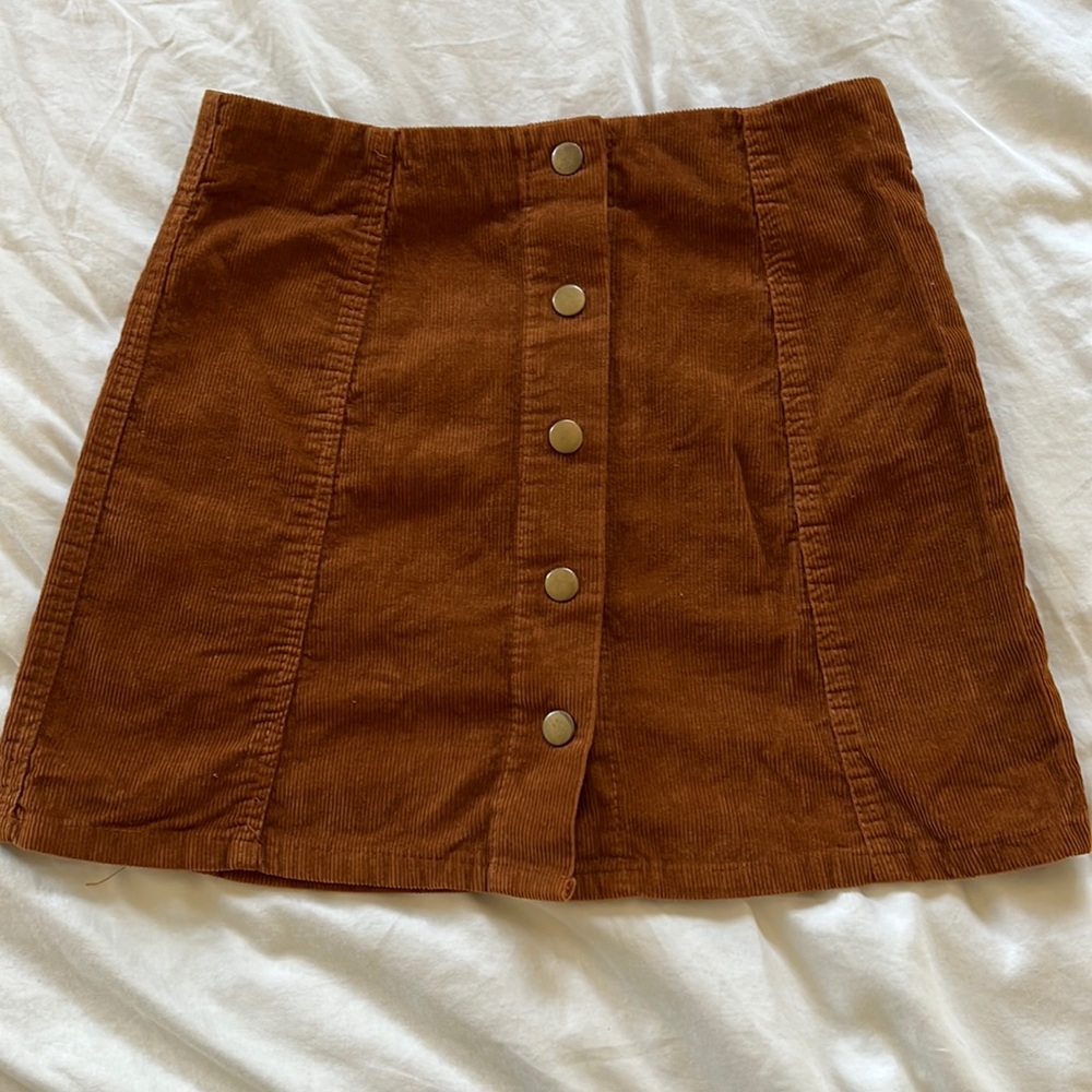 Corduroy mini skirt